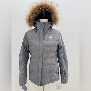 Eider Women's Insulated Ski Jacket with Faux Fur Hood Sz 6